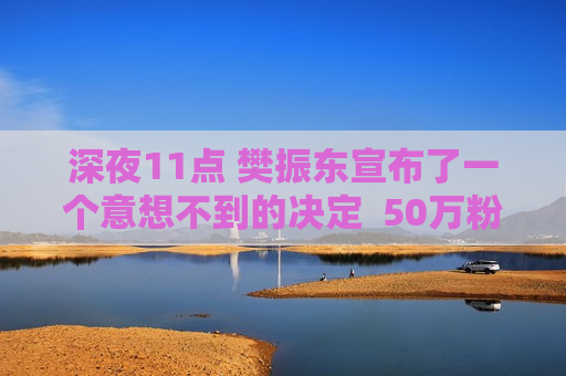 深夜11点 樊振东宣布了一个意想不到的决定  50万粉丝都快哭了 王楚钦明白了！